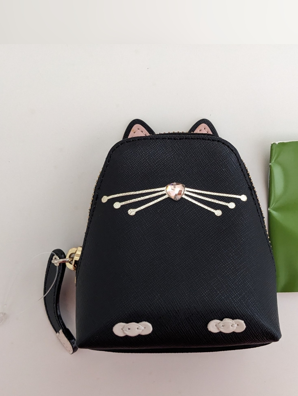 EUC! Kate Spade New York Jazz Things Up Black Cat Coin Purse - READ